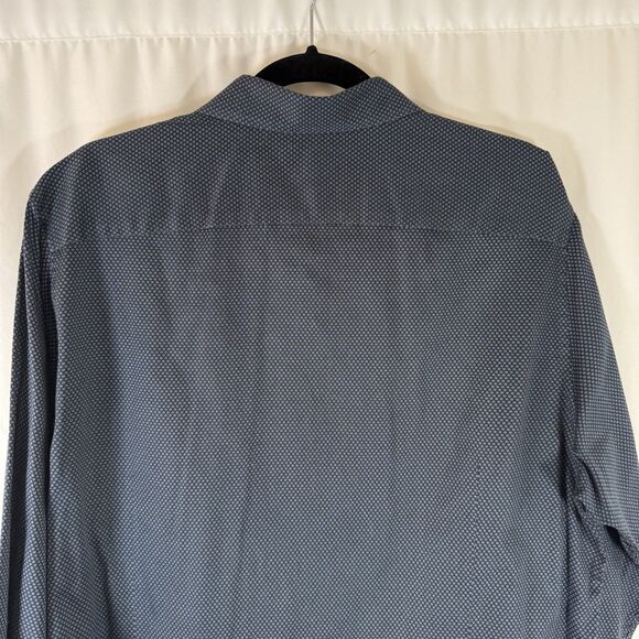 Ted Baker Dress Shirt Men's Small Blue Button Up Long Sleeve Cotton Blend Office - Picture 8 of 9